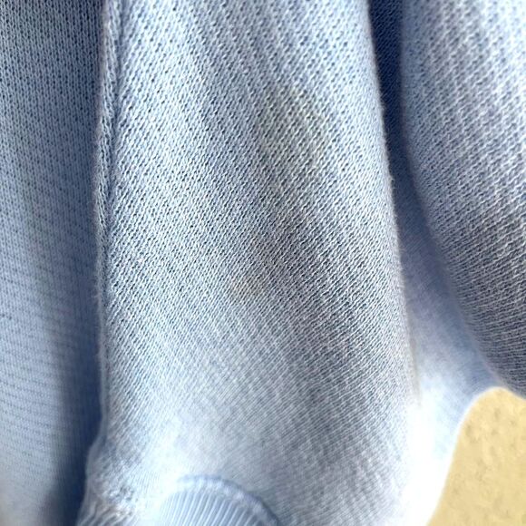 American Eagle Light Blue French Terry Hoodie – Size M, Relaxed Fit, V-Neck - Picture 5 of 6